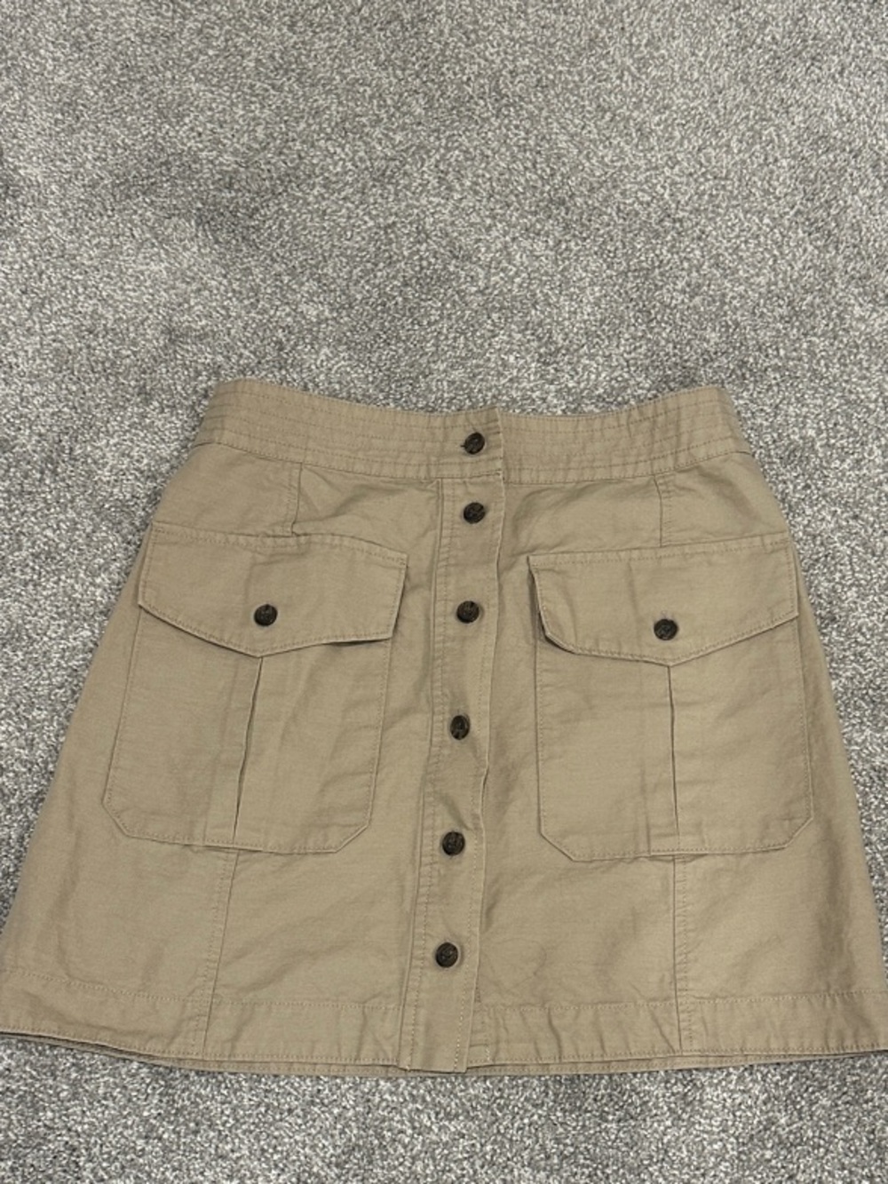 Banana Republic linen Button-Front A-Line Skirt in Khaki